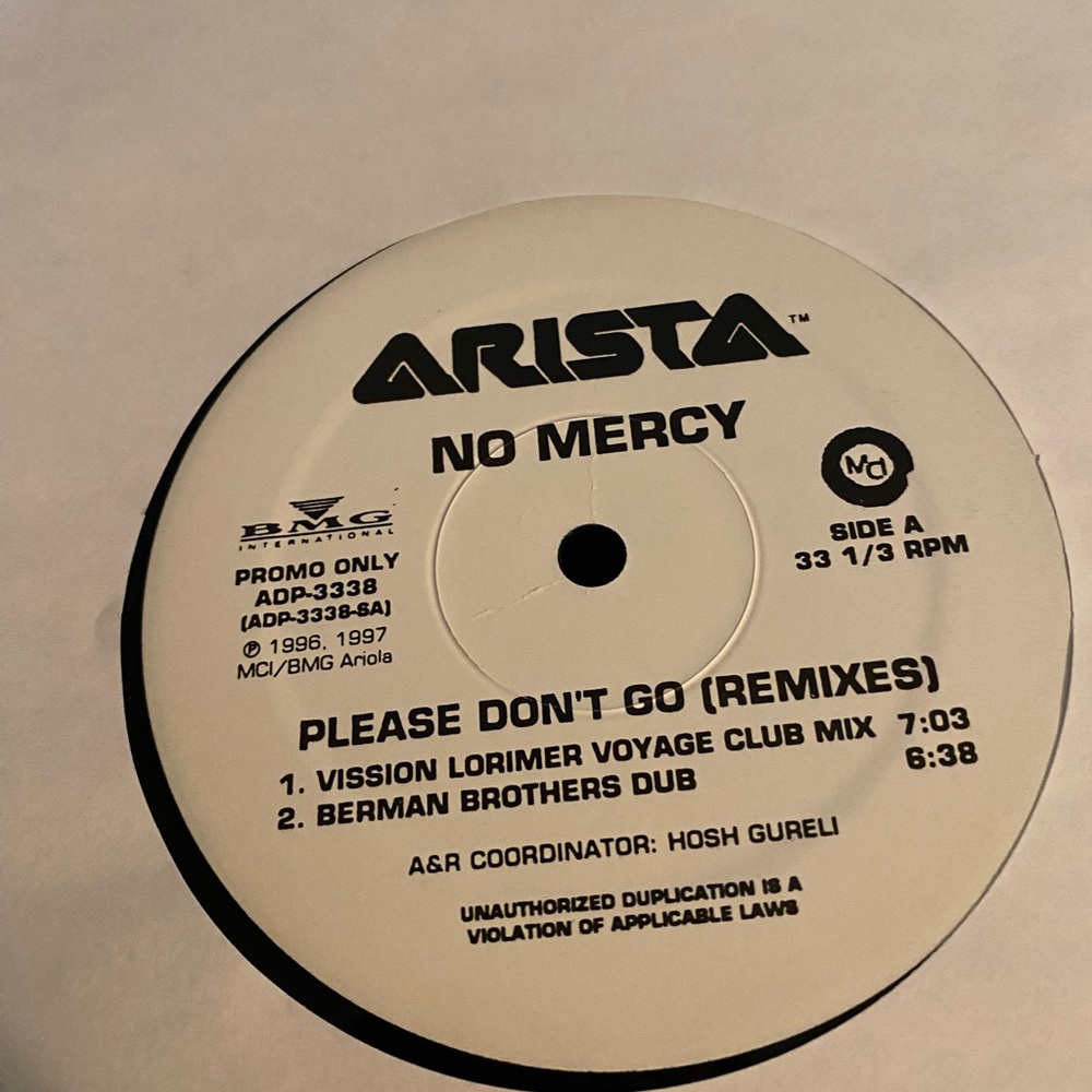 No Mercy "Please don't Go" (Remixes) Rare! 12inch Double (2) Vinyl Record - Picture 8 of 10
